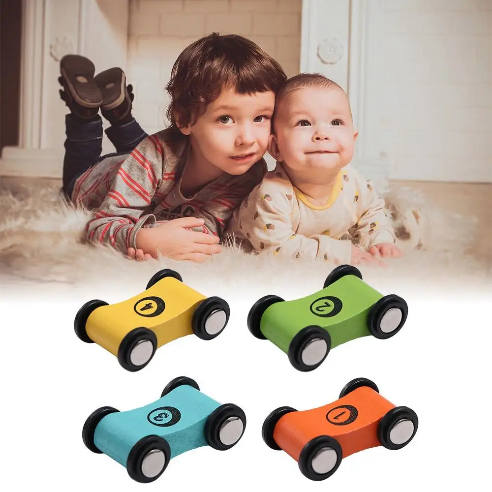 Pull Back Baby Puzzle Car Birthday Gift Racing Game Toys Track Sliding Toy Wooden Scooter Toy Toy Vehicles Wooden Toy Car Model