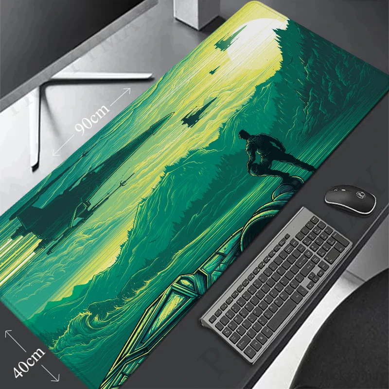 Grande Filme Ilustração Mouse Pad, Gamer Desk Mat, Gaming Mats, Deskmat, Anime Office Acessórios