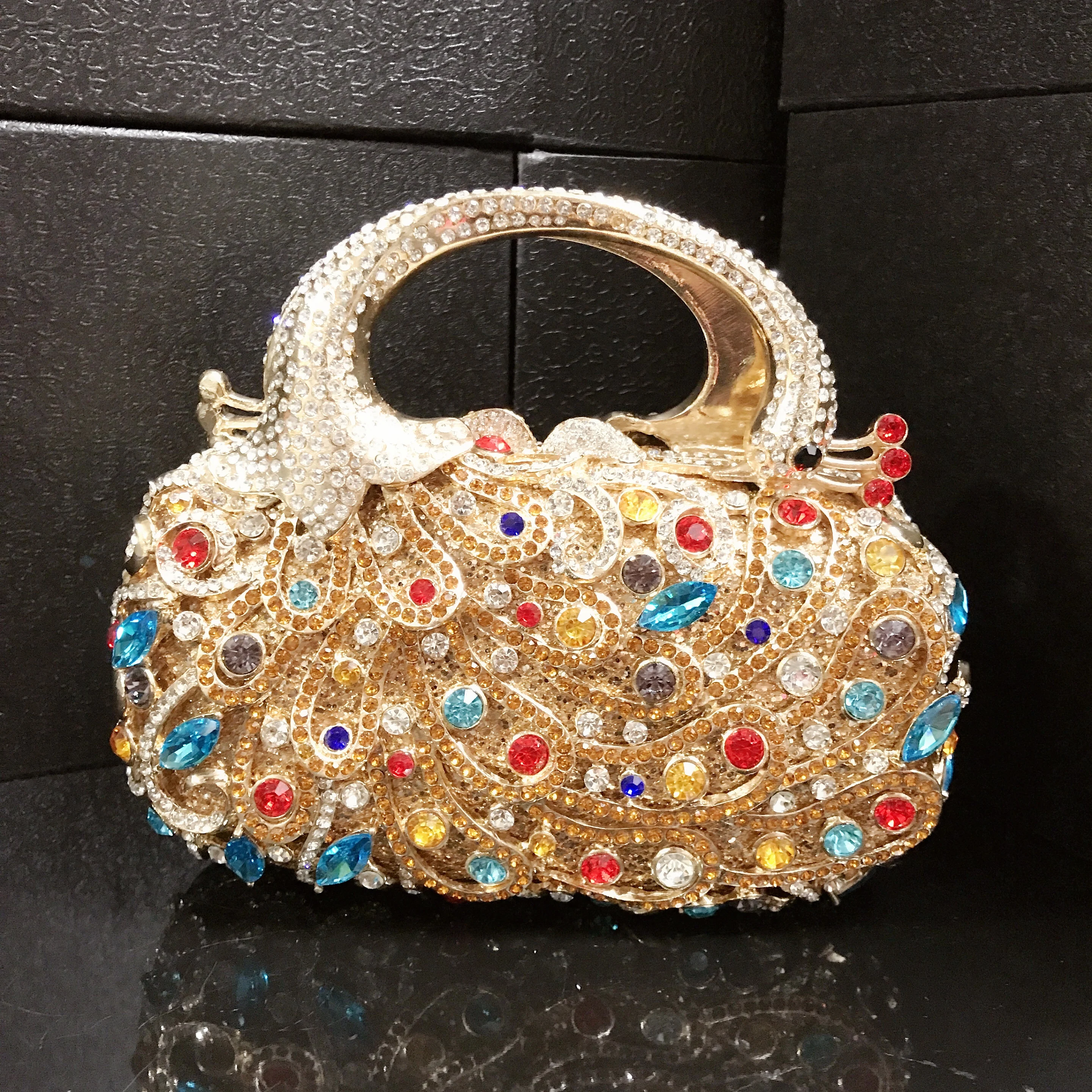 

2025 Cheap Price Mother Day Gift Different Color Diamond Wedding Birthday Party Ladies Handbag Evening Bag