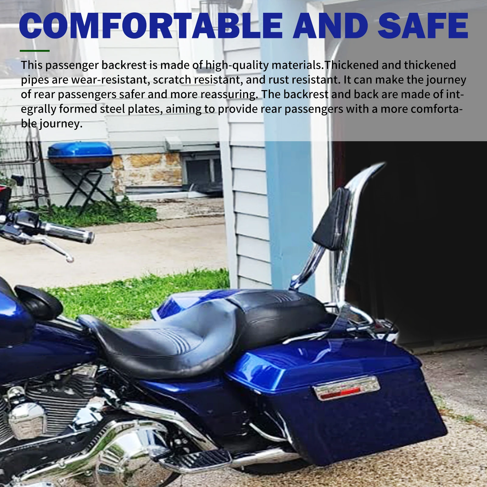 Motorcycle Rear Backrest Passenger Sissy Bar Backrest For Harley Touring Road King Street Glide Ultra FLHXSE FLHTC FLTRXS 97-08