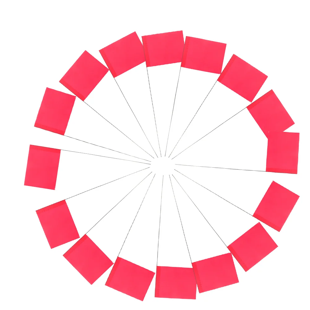 24 Pcs PVC Marking Flag Utility Flags Invisible Mini Red Stainless Steel Small Yard Pet