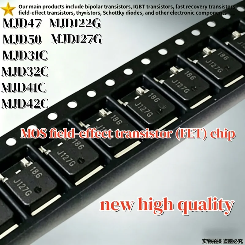 10PCS MJD47 MJD50 MJD31C MJD32C MJD41C MJD42C MJD122G MJD127G MJD122 MJD127 TO-252 Darlington transistor