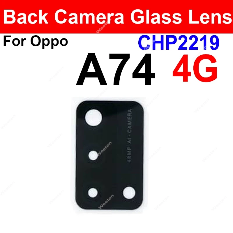 Lensa Kaca Kamera Belakang untuk OPPO A72 A74 A92 A93 A94 A95 A96 4G 5G Suku Cadang Perbaikan Kaca Lensa Kamera Belakang