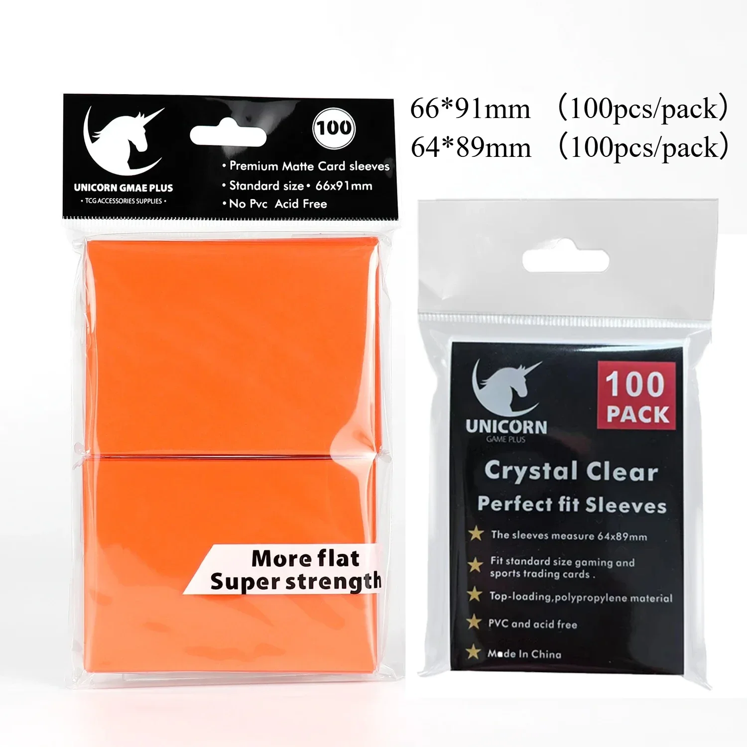 game plus products card sleeves Clear Card Sleeves (100 Pack Penny Sleeves) main image 1