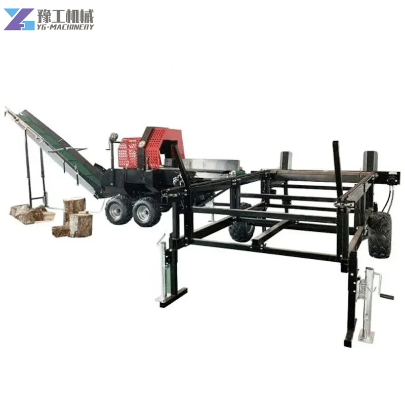 27HP 35 Ton Hydraulic Wood Cutting Splitter FireWood Processor All Accessories 20 Inch LOG Cutting Diameter Wood Chipper Machine