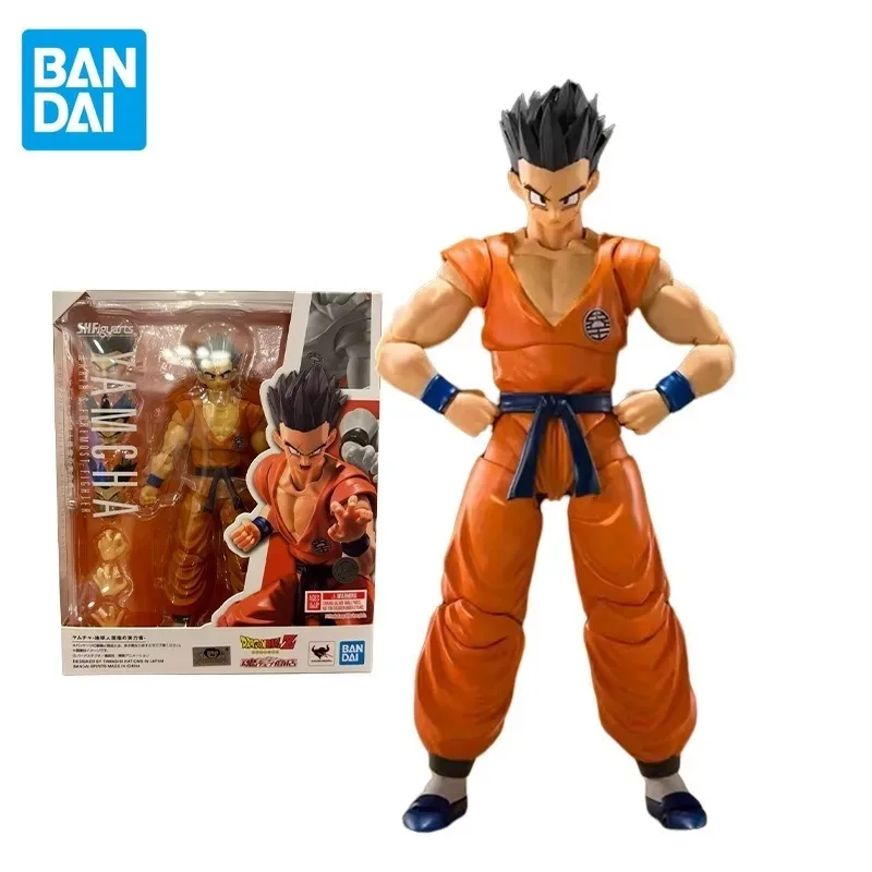 Bandai Original Dragon Ball Anime Figure SHF Yamcha Action Figure One of The Few Powers on Earth Toys for Kids Gift Model