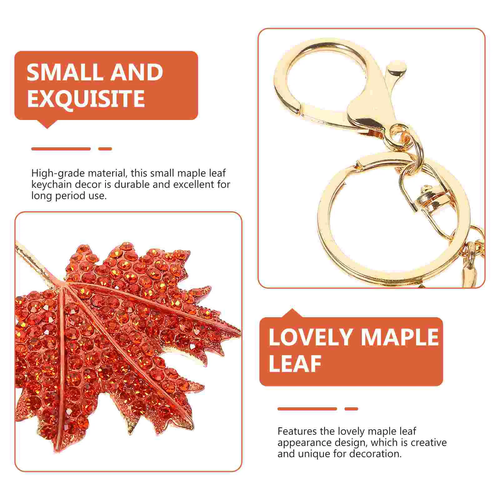 QUICK RELEASE LANYARD Key Chain Charm Hanging Keychain Decor Maple Leaf Lovely Rings