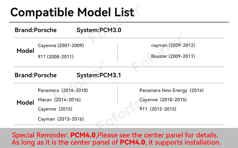 Wireless  Carplay Android Auto Decoder Box For Porsche Series PCM3.0 PCM3.1 PCM4.0 Module