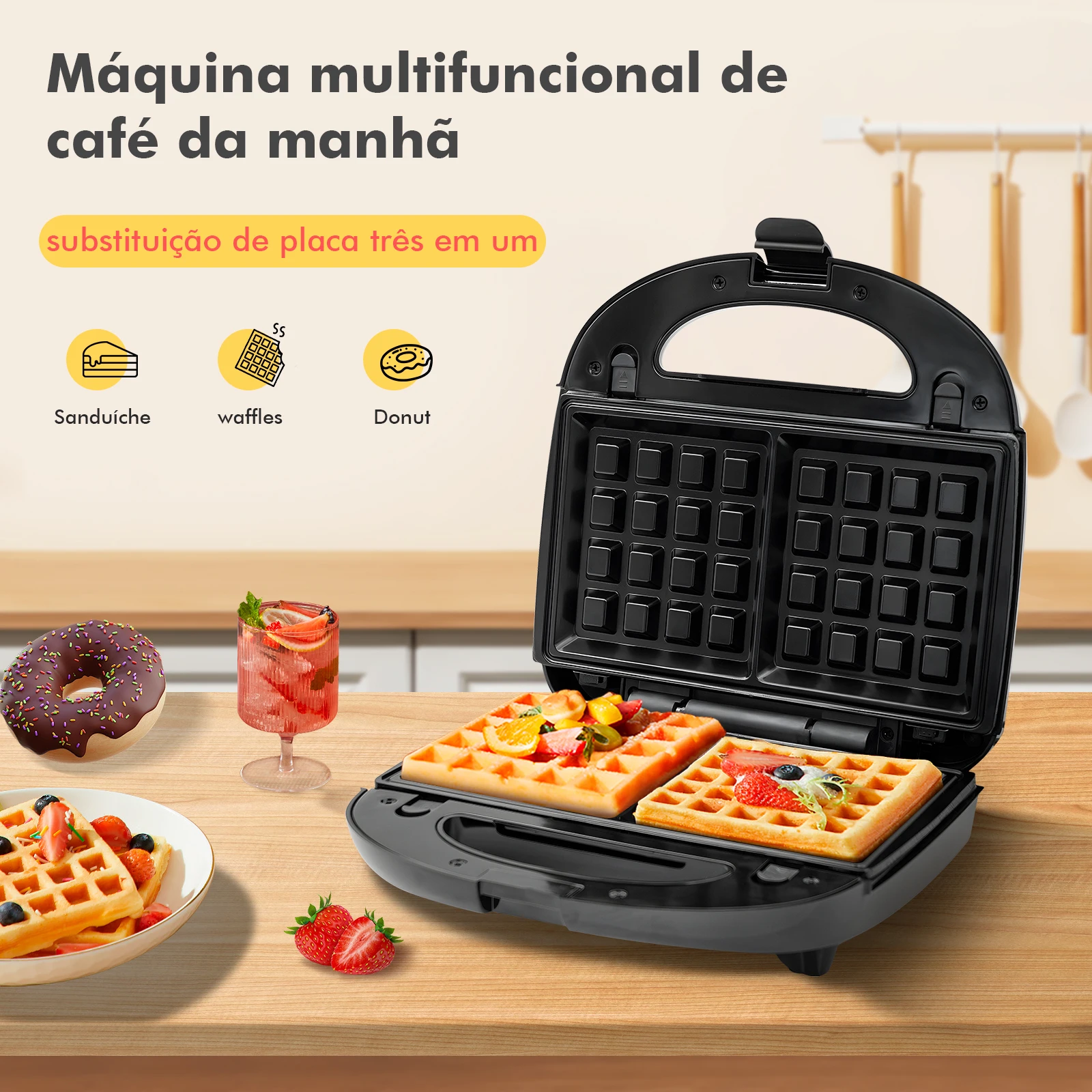 Doughnut Machine, waffle maker, waffle maker, waffle machine, electric sandwich machine, dunuts machine, 127V