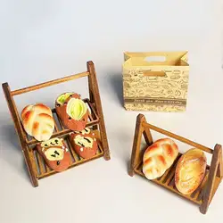 1/6 Simulatie Miniatuur Voedselmodel Speelgoed Mini Brood Met Bakzak Poppenhuis Accessoire Voor Barbie Blyth Bjd Kinderen Doen Alsof