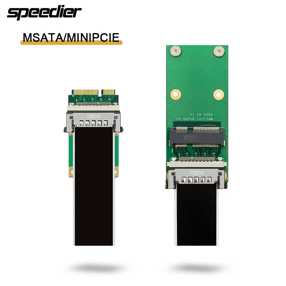 MSATA / Mini PCIe Extension Cable No Attenuation Half Height Full Height Mini-PCIe Extender Ribbon Flat Cable 30/50/80/100cm