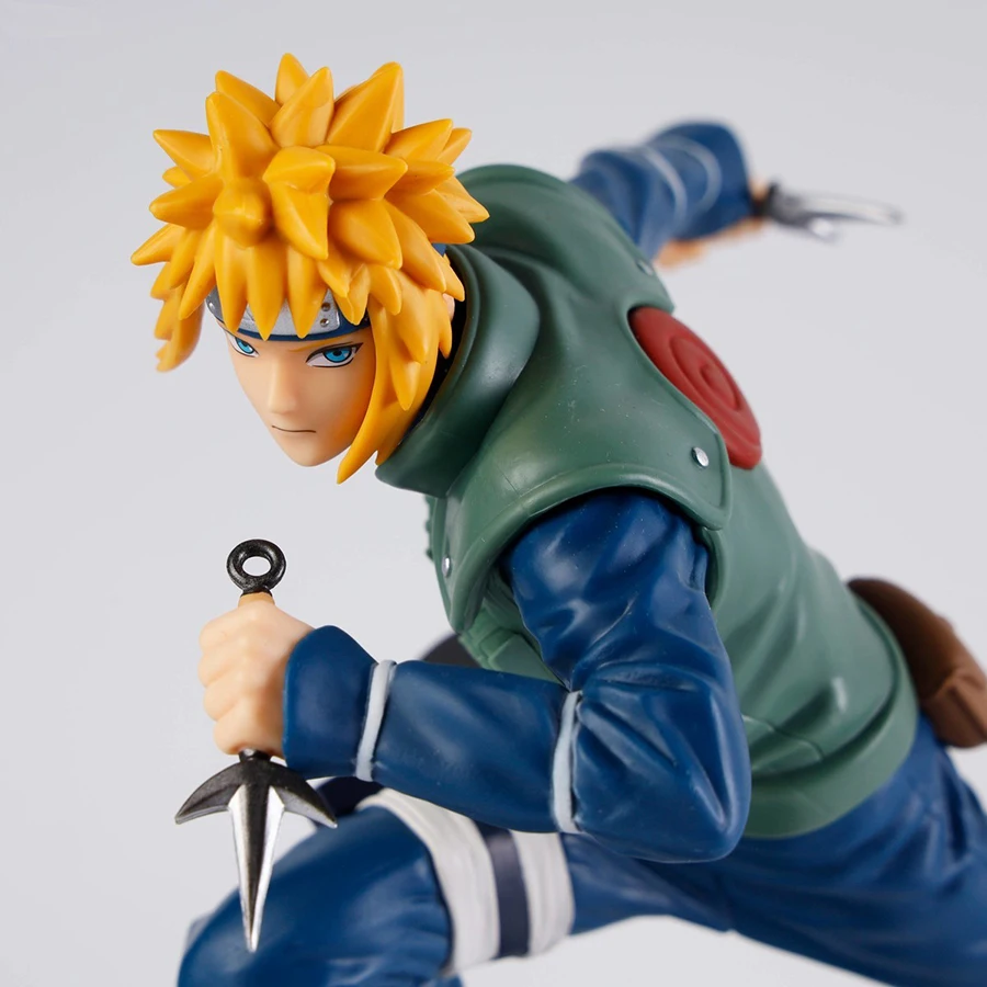 Original banpresto naruto shippuden vibração estrelas namikaze minato ação anime figuras colecionáveis modelo brinquedos figurais 18cm