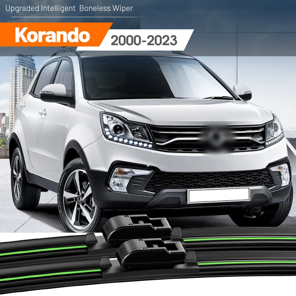 

2 шт. для Ssangyong Korando 2000-2023 щетки стеклоочистителя 2011 2012 2013 2014 2017 2019 аксессуары для лобового стекла