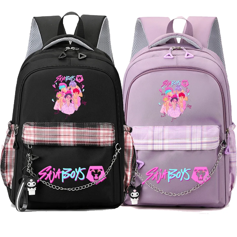 

Anime Kpop Demon Hunters Saja Boys Backpack For Teenager Children Women Rucksack Cartoon Kpop Demon Hunters Schoolbags Gifts