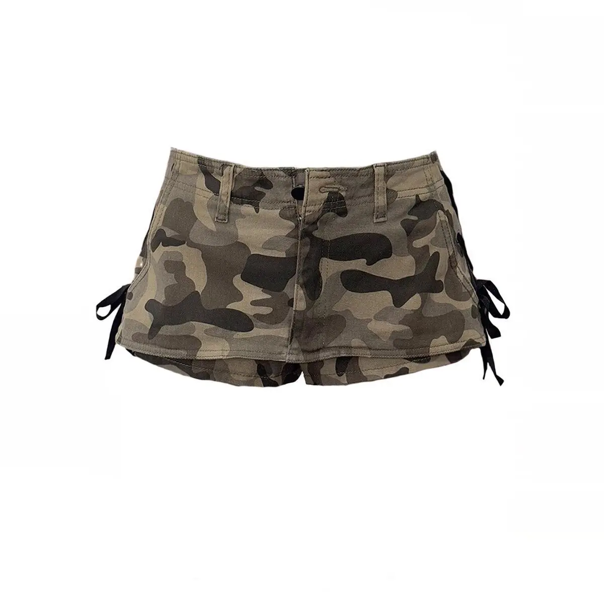 Y2k Spice Girl Camouflage Cargo Skirt Women's Summer New Low Waist Hip Skirt Anti-light A-word Short Skirt