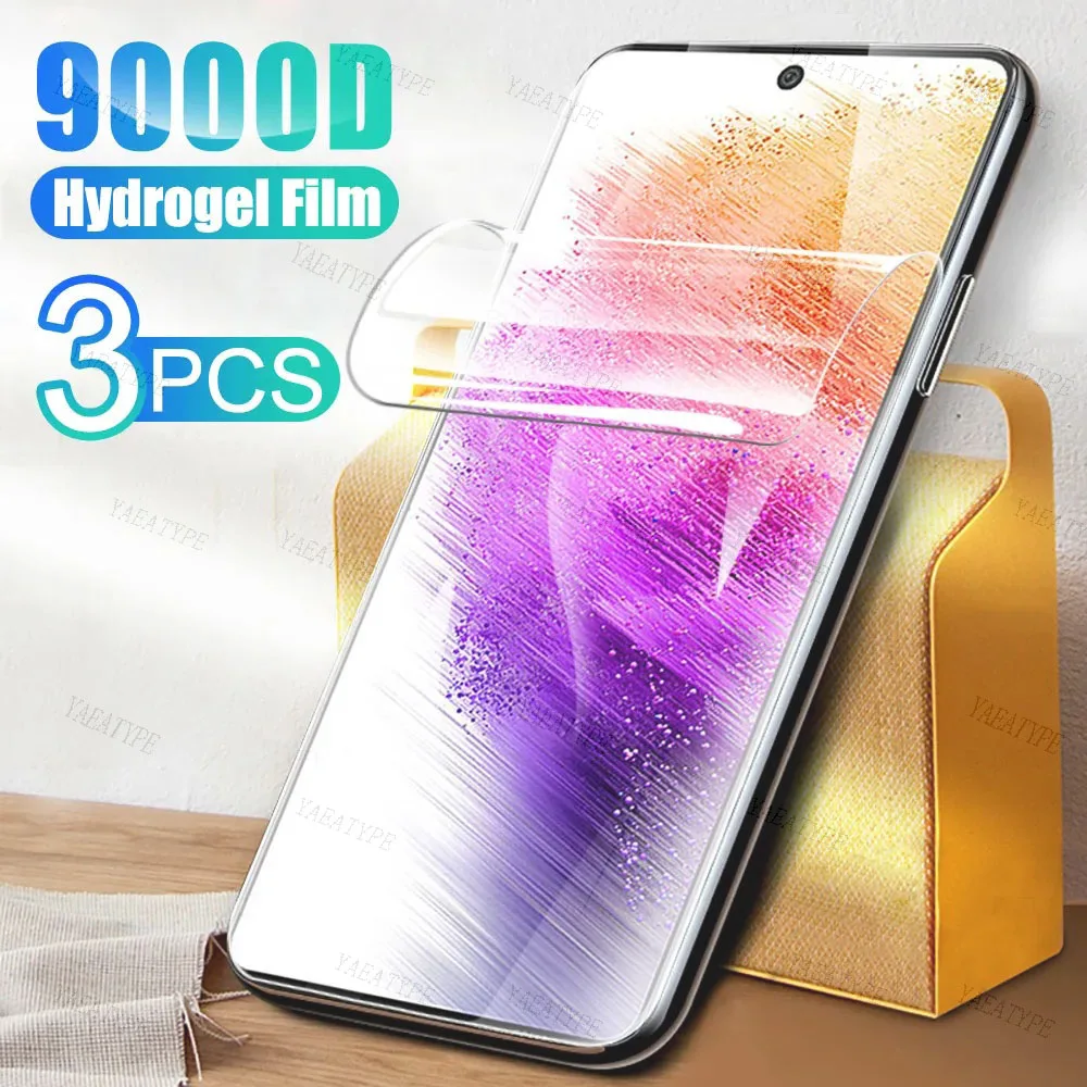 Защитная пленка для Samsung A34 A54 A33 A53 A13 A14 A52S 5G A50 A22S A12 A32 A51 A31 A21S A02 A03s A04s, Гидрогелевая пленка, 3 шт.