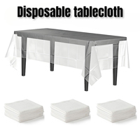 20/50PCS Disposable Tablecloth - Waterproof Foldable Transparent Tablecloth Suitable for Party Catering Family Birthday