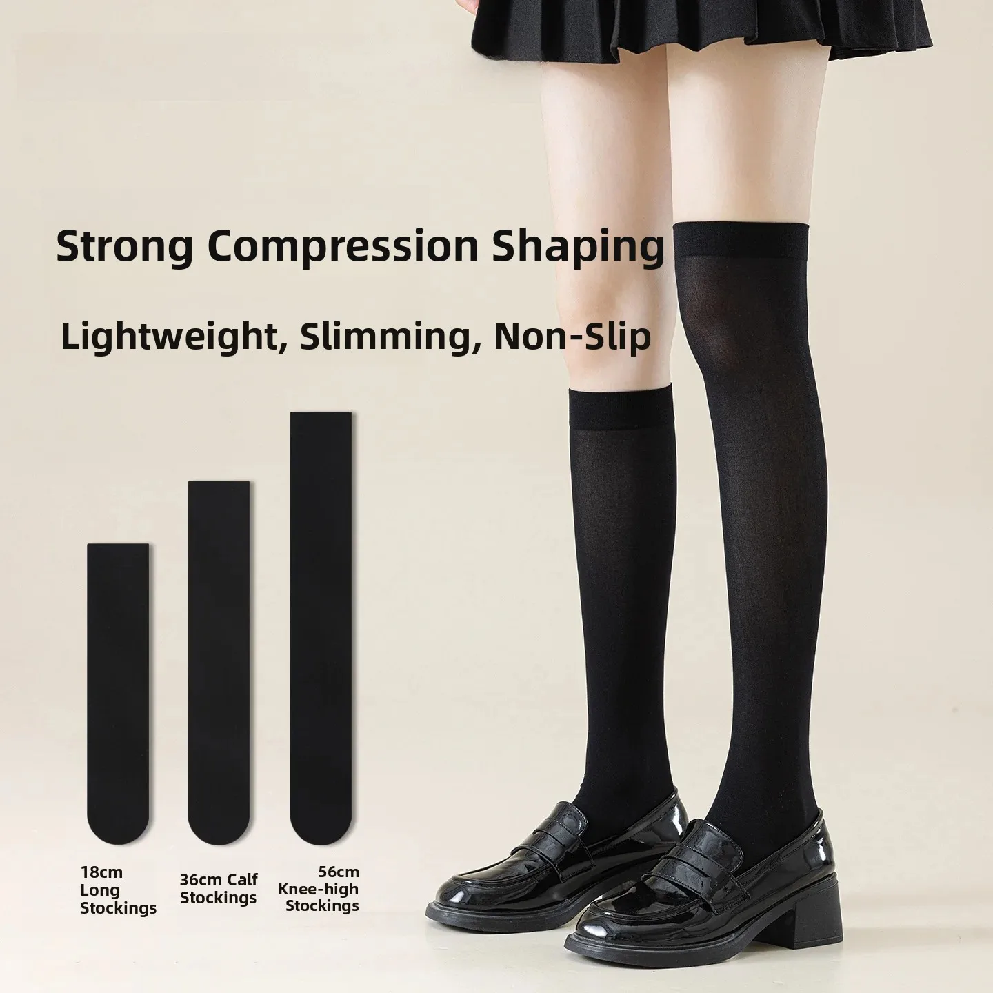 Women's Thin Long Tube Socks Autumn Anti-slip Anti-pilling over Knee Pressure Legging Socks Jk Stockings Sun Protection