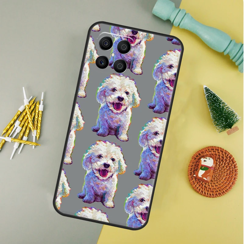 لطيف Bichon فريز الكلب جرو الكرتون غطاء ل الشرف X9b X9a X8b X8a X9 X9c 50 70 90 لايت 200 برو الشرف ماجيك 7 5 6 لايت حافظة