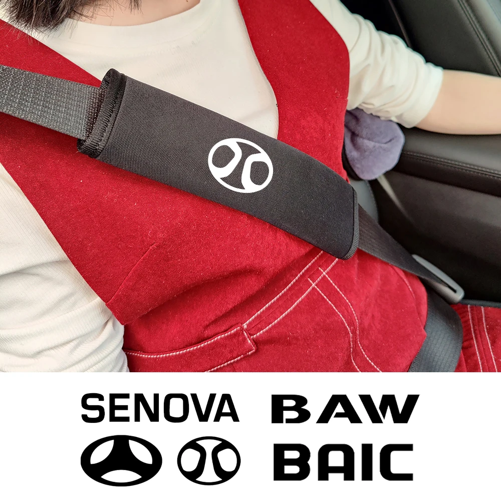 Car Seat Belt Cover For BAIC Senova D20 X25 X35 X55 X65 Changhe Huansu S3 Beijing BJ60 BJ80 BJ40 BAW BJ130 Car Tools Accessories