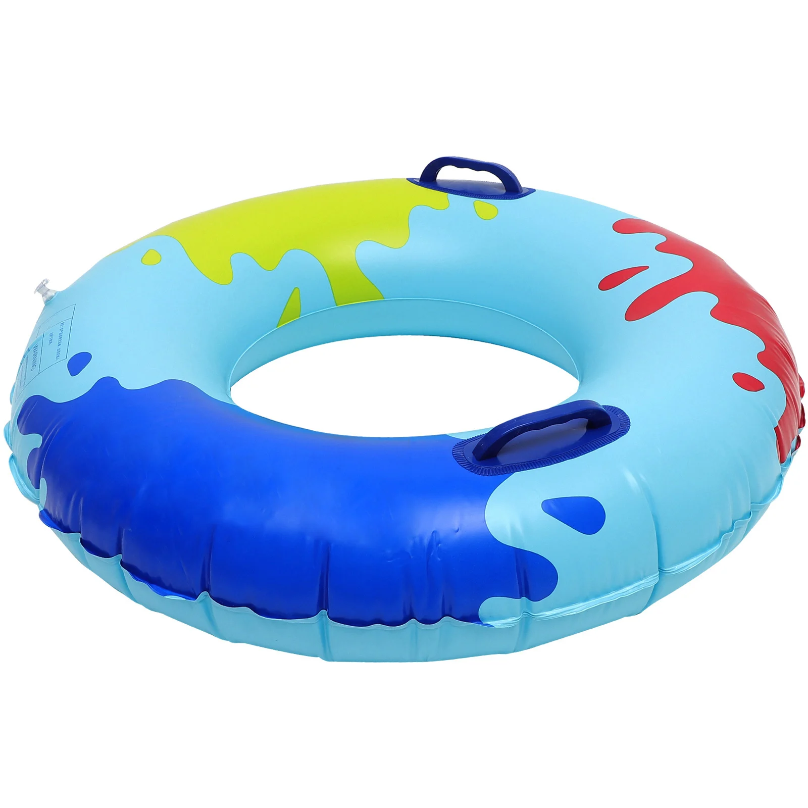 

Inflatable Swim Ring Pool Float PVC Material Lovely Design Handle Lightweight Easy Inflate Summer Beach Party Pool Relaxation