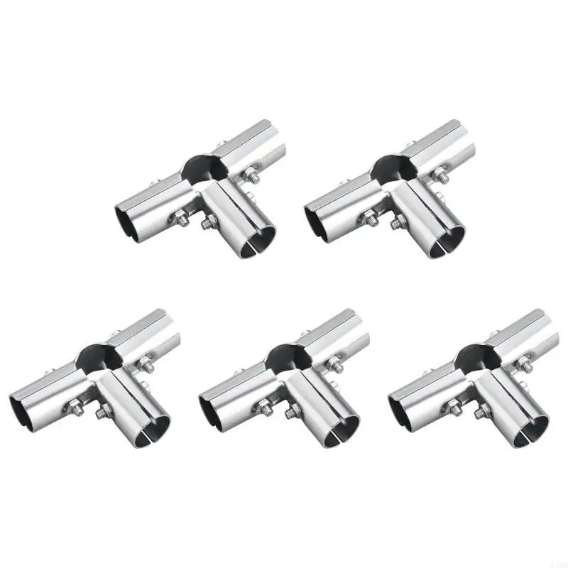F19B 5pcs Drying Rack Fittings Multipurpose Stainless Steel Pipes Connectors for Industrial and Agricultural Applications