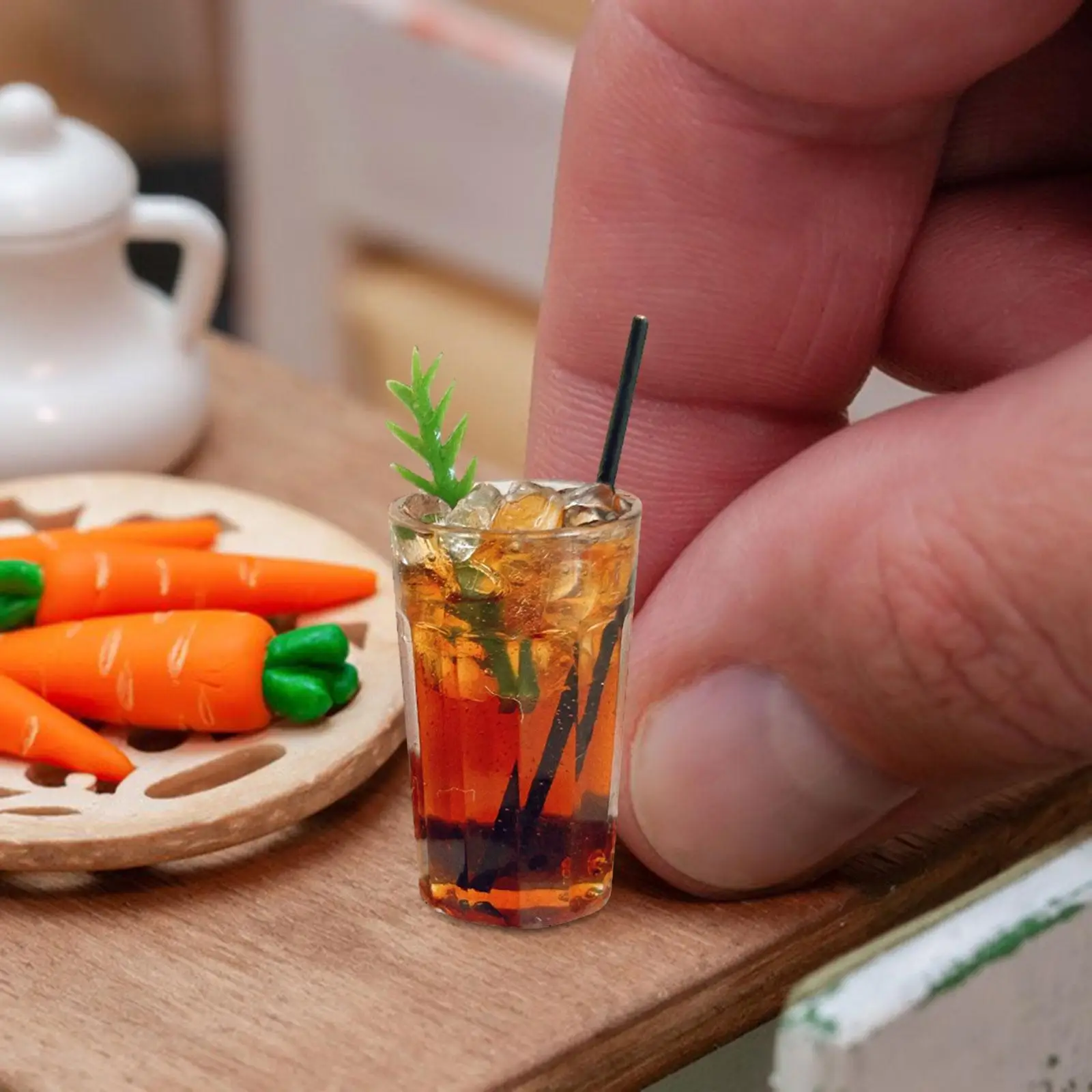 1/6 1/12 Mini caneca de café expresso DIY cenário de construção para estação ferroviária