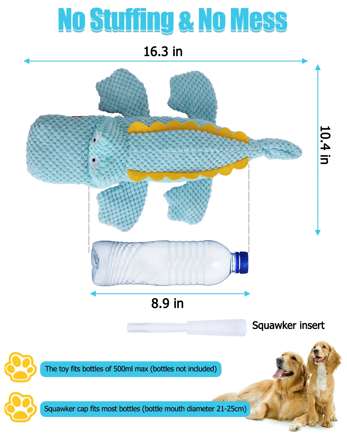 SCGK Dog toys giocattoli da masticare Interactive Cartoon Animal peluche a forma di alligatore giocattolo sonoro per cani rosicchiare digrignare i denti forniture per l'allenamento