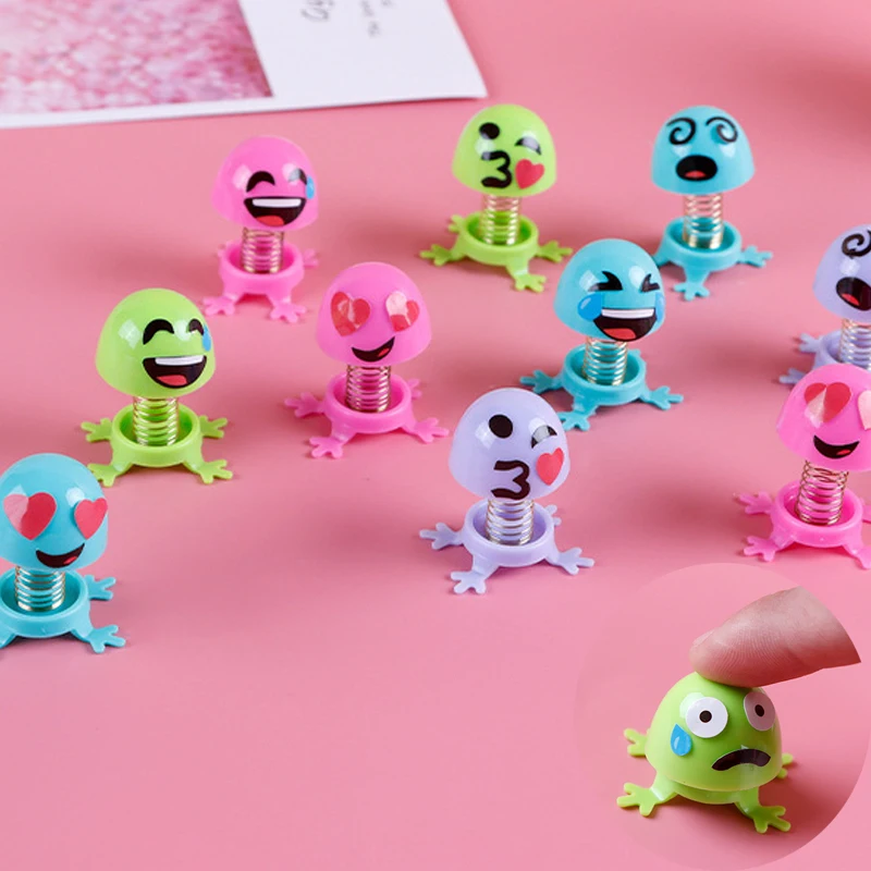 20pcs Mini Spring Doll DIY Expression Stickers Educational  Toys Kids Birthday Party Favors Rewards Guest Gifts Goodie Fillers