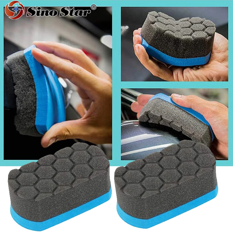 

Easy Grip Soft Applicator Pad Tire Dressing Shine Applicator Car Detailing Foam Sponge Tool Dressing Pad Tire Cleaning Sponge