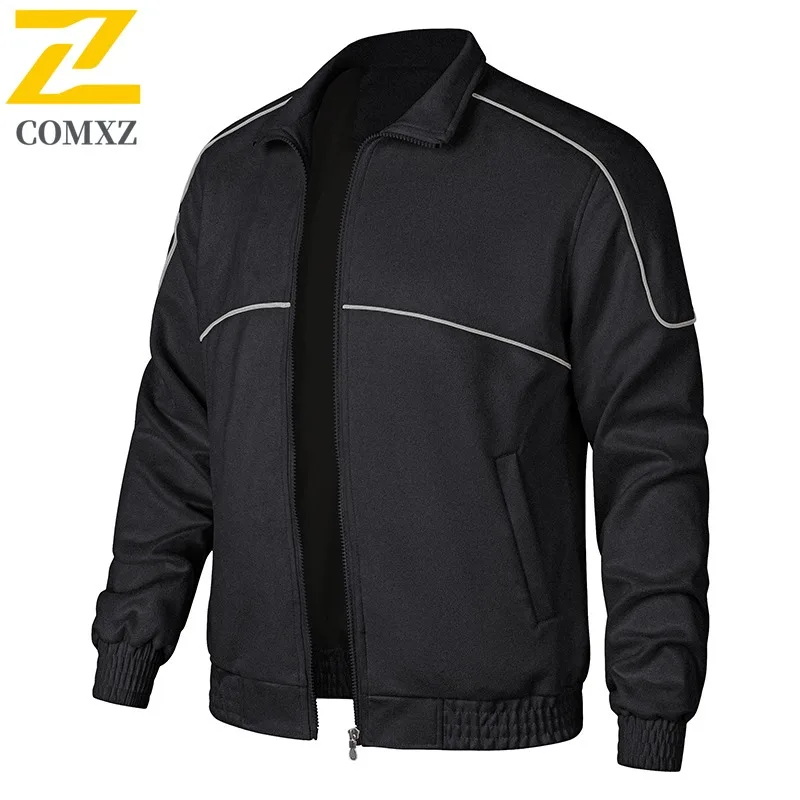 

COMXZ Cross Border Spring Autumn Men Jacket Casual US Size Solid Color Baseball Collar Coat Men Fashion Thin Mid Age Wear 2025