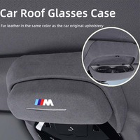 Car Glasses Case For BMW 5 Series G60 X3 G01 X4 G02 iX3 Suede Sunglasses Holder Box Auto Roof Storage Modification Accessories