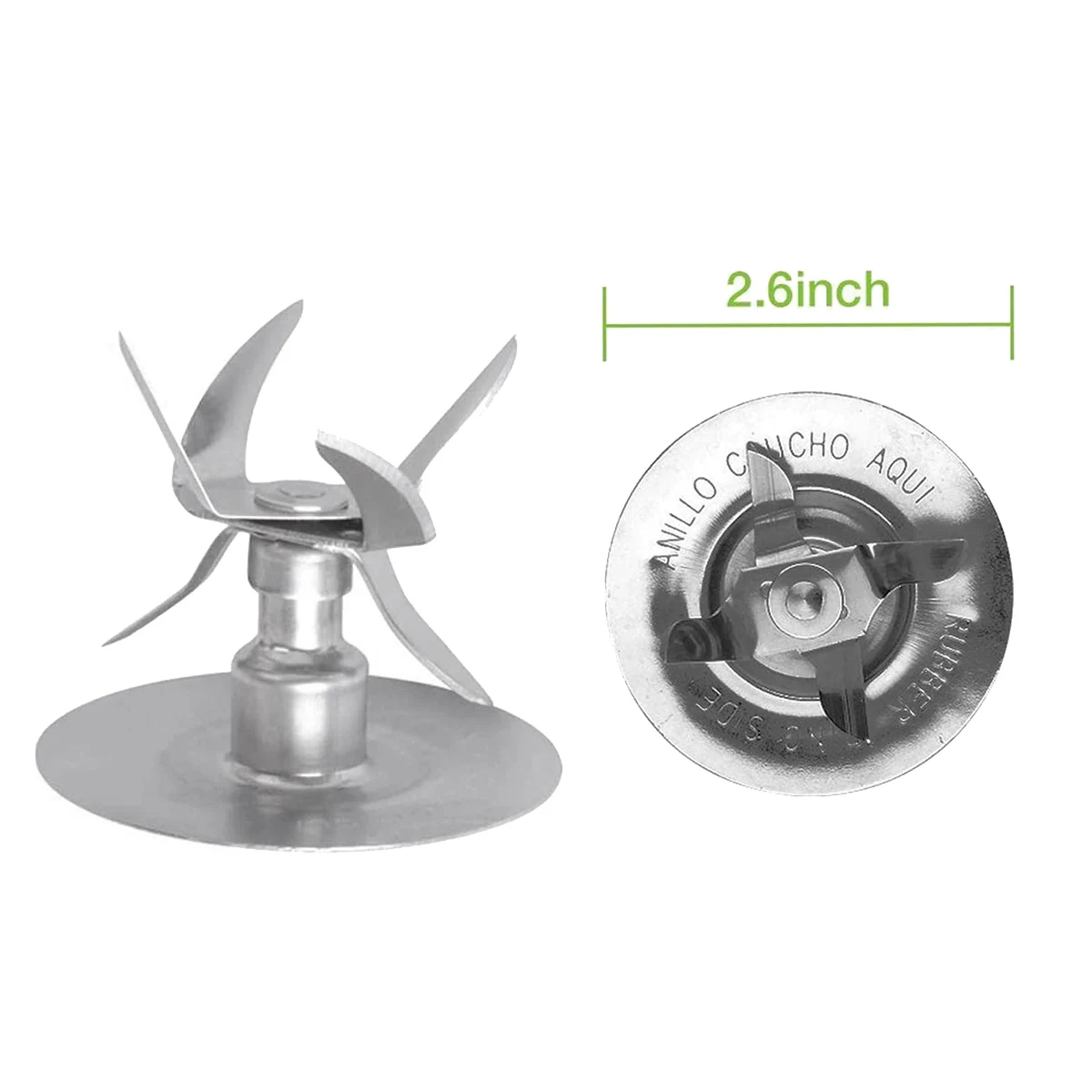 A09G-ใบมีดเครื่องปั่นพร้อมการเปลี่ยนข้อต่อสําหรับชิ้นส่วน Oster Osterizer,ใบมีดฟิวชั่น 6 จุดพร้อมชุดข้อต่อ