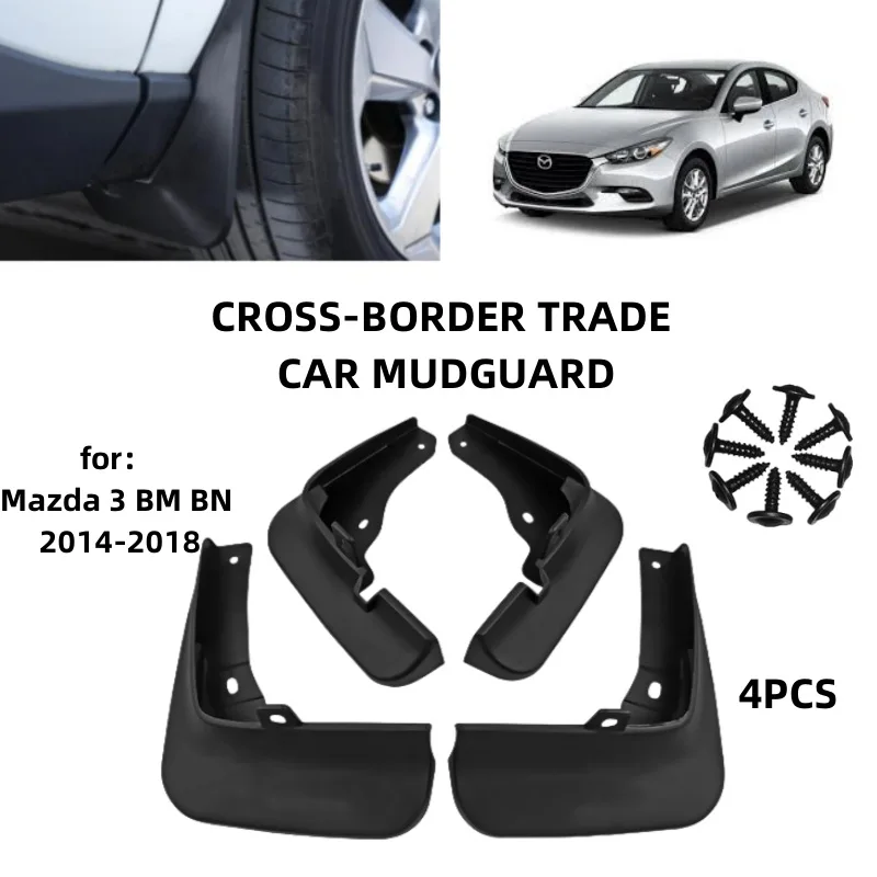 

Suitable for 2014-2018 Mazda 3 BM BN Axela Mudguards Fender Mudflaps Front Rear Flares Splash Guards Cover Car Accessorie