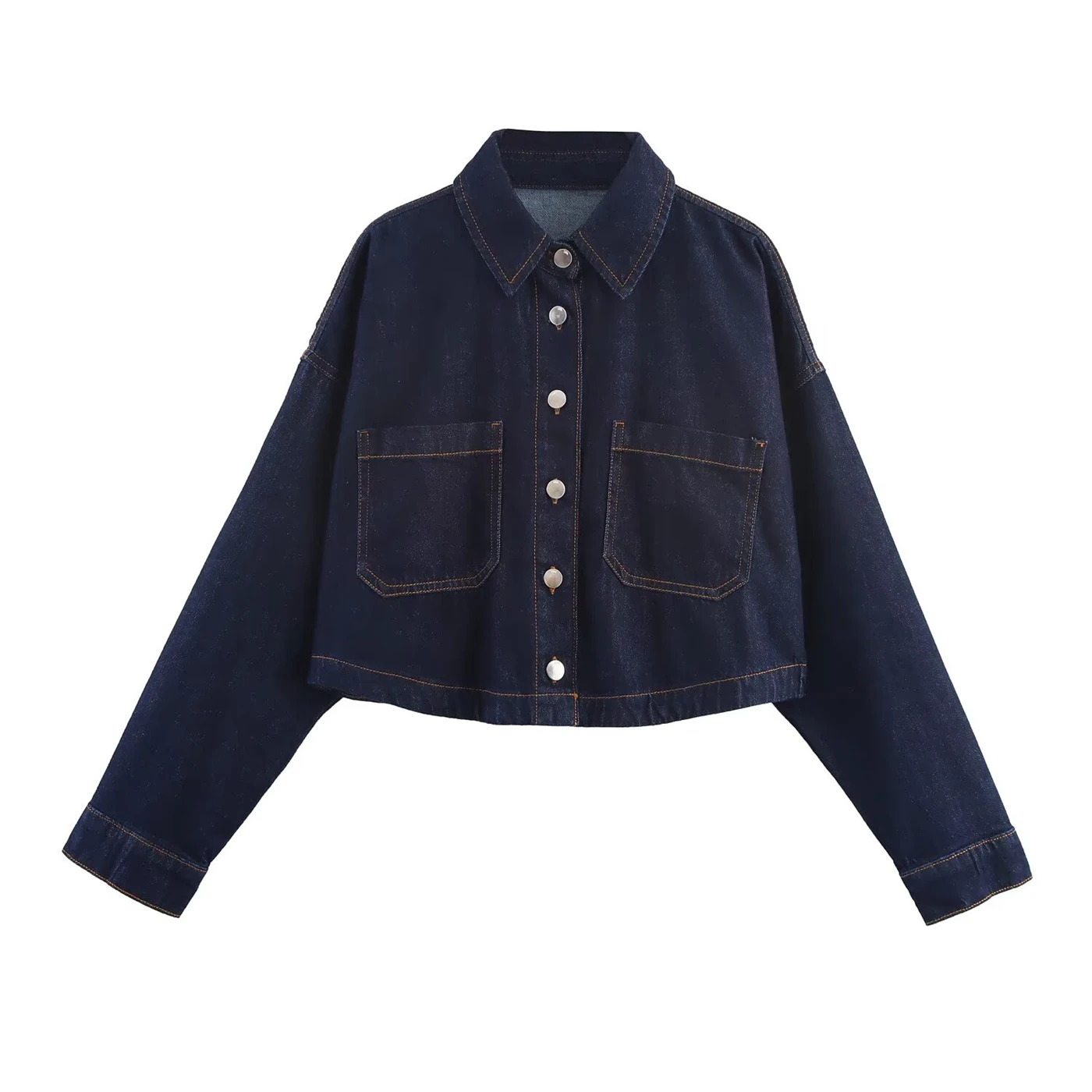 بدلة نسائية من قماش الدنيم 2025 قميص قصير من قماش الدنيم على الموضة للسيدات جديد بنطال جينز واسع الساق