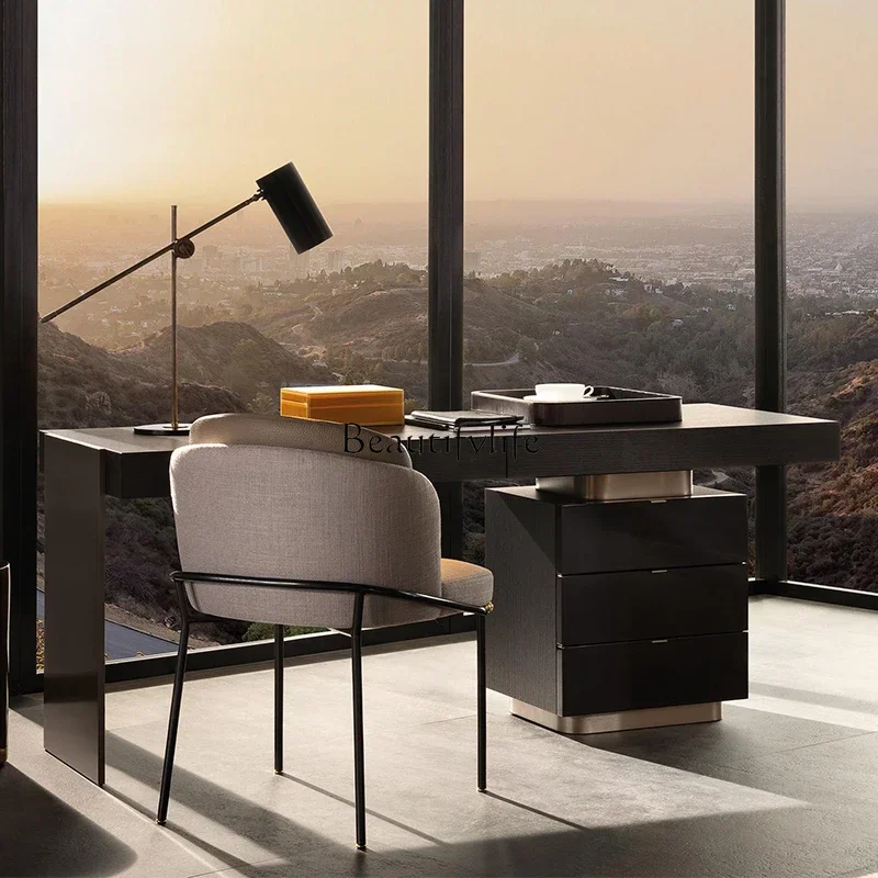 

09 Study Desk Nordic Ins Solid Wood Modern Computer Desk