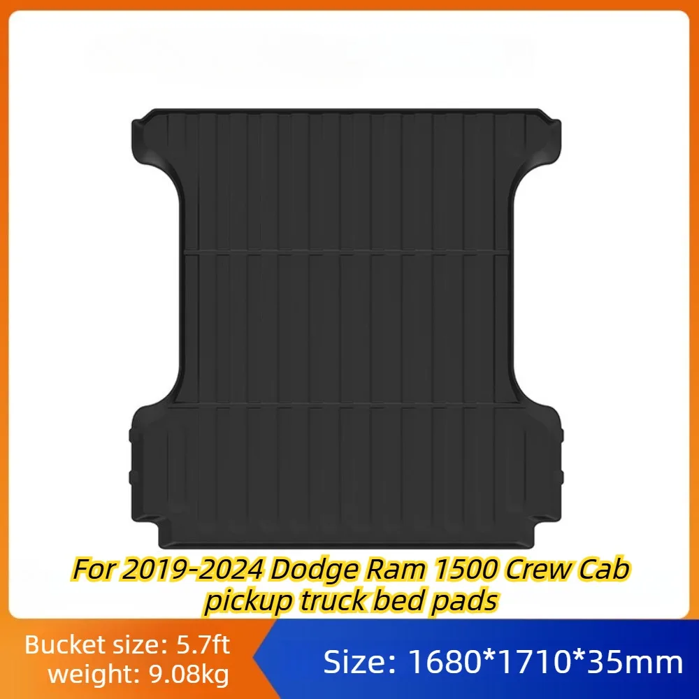 For Dodge RAM 1500/2500/3500 pickup truck bed pads: TPE environmentally friendly, waterproof, wear-resistant, 3D edge-wrapped.
