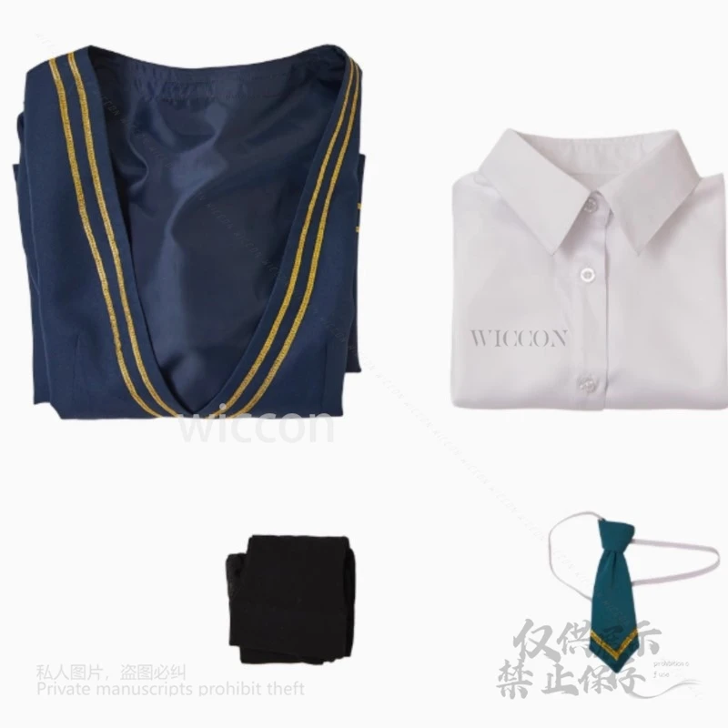 ساعة أينيمي الساحرة التأثيرية مياو نيمو قميص نسائي فستان ربطة عنق جوارب طويلة ملابس موحدة بدلة لعب الأدوار مخصصة لحفلة الهالوين