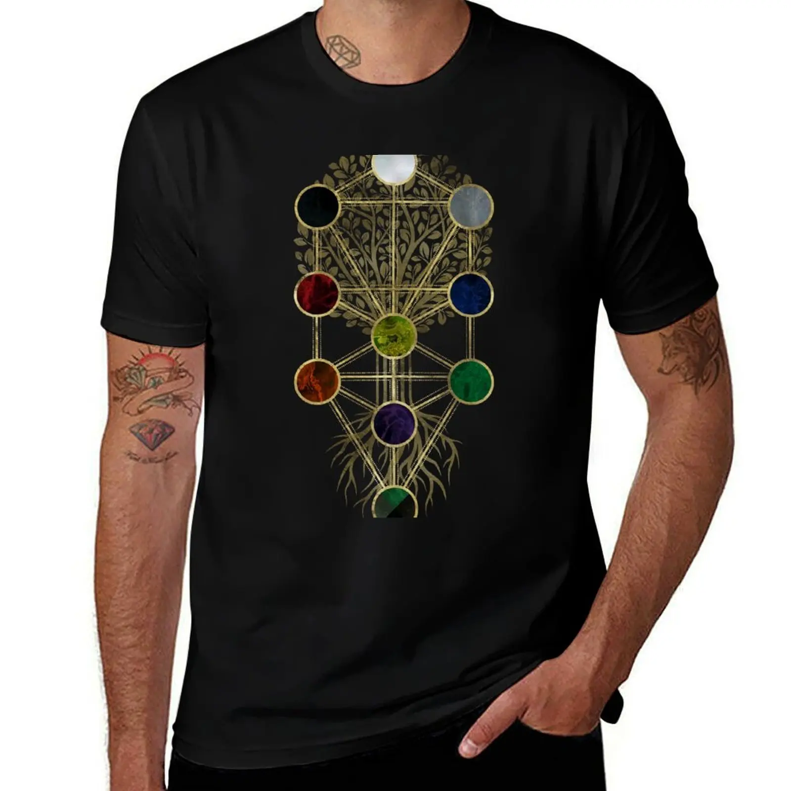 

Kabbalah The Tree of Life - Etz Hayim T-Shirt Basic Solid Color Short Sleeve T-Shirt