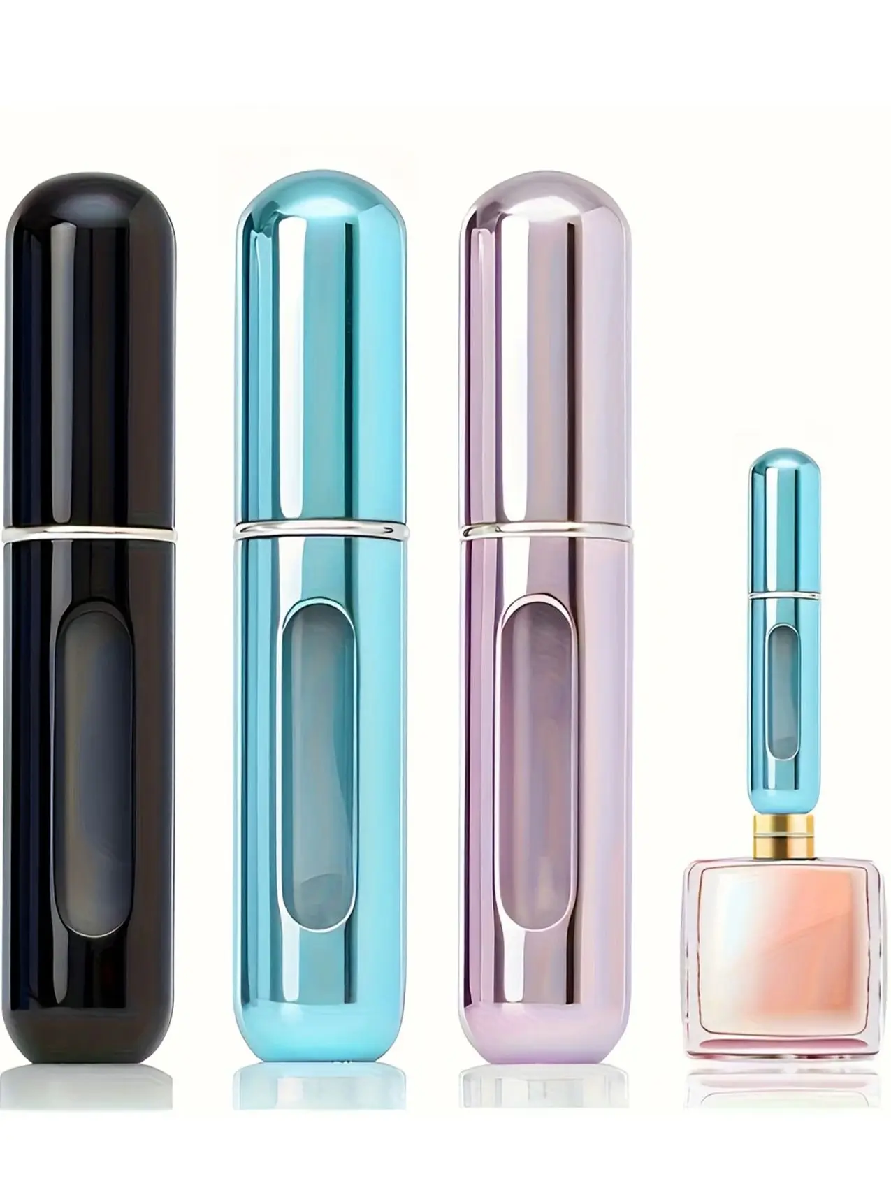 Mini flacon d'aéros portable rechargeable pour parfum, vaporisateur de parfum rechargeable, boîte à pompe rechargeable, adapté aux voyages et aux sorties