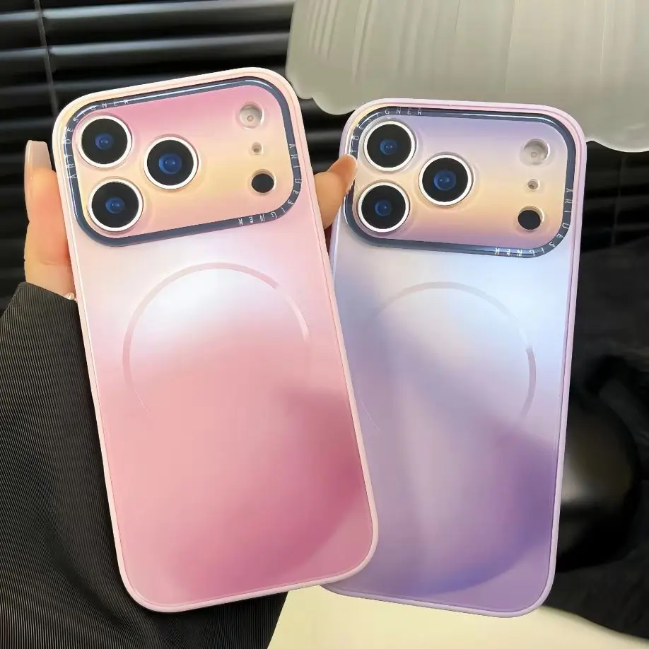 حافظة فاخرة من Aurora AG متجمدة لهاتف Magsafe لهاتف iPhone 17 Air 16 15 14 13 12 11 Pro Max Plus غطاء مدرع متدرج للشحن اللاسلكي