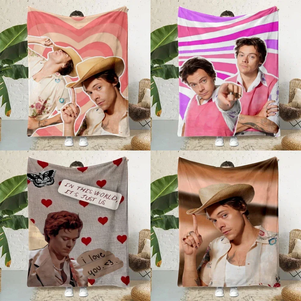 Famous singer H-Harry Styles Printed Blanket Picnic Blankets Warm Blanket Soft and Comfortable Blanket Home Travel Birthday Gift