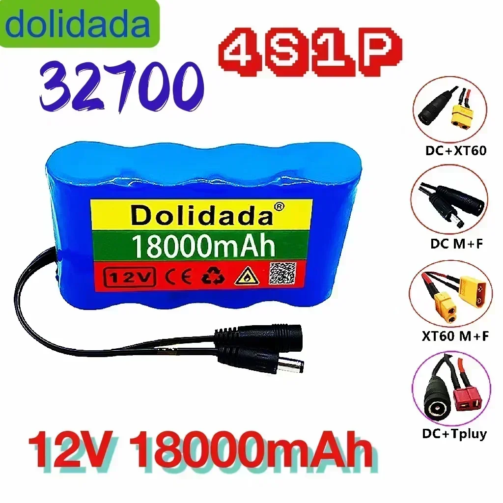 Batterie lifepo4 4S1P 32700 12V, 18ah/18000MAH, avec bms 40a équilibré, pour bateau électrique et alimentation 12v ininterrompue