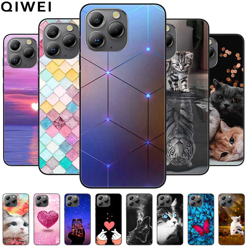 For Blackview A96 Case Phone Cover Soft Silicon Shockproof TPU Funda On for Blackview A96 Protection Capa A 96 Cute Cat Painted