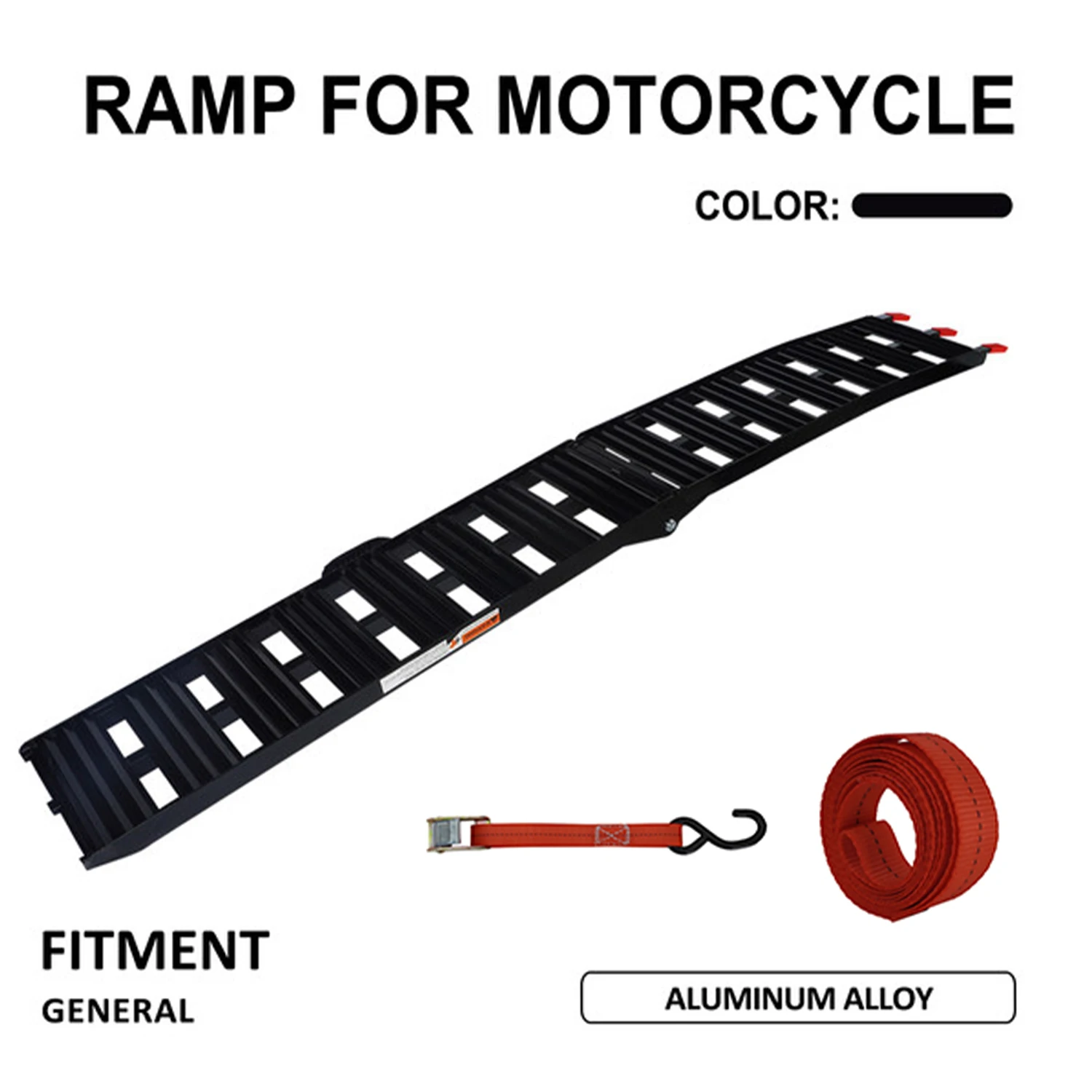 

Универсальная рампа для мотоцикла, скутера, складная портативная лестница из алюминиевого сплава, прочные черные детали для мотокросса для ATV UTV KTM HONDA