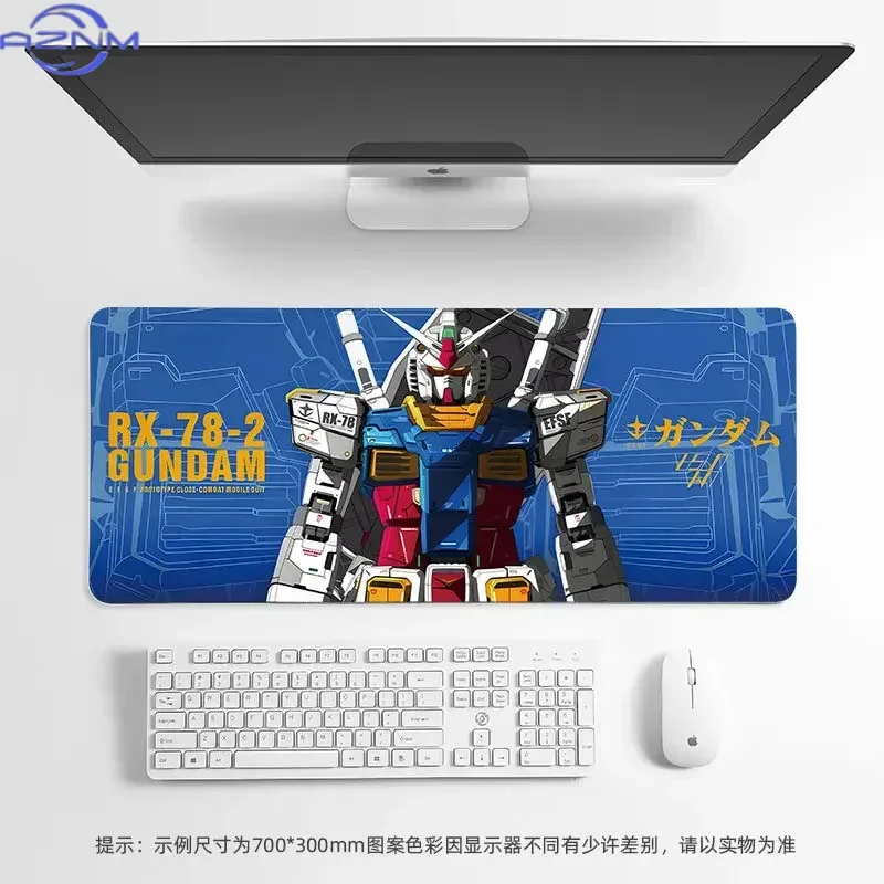 Anime RX-78-2 Mecha Blue Blueprint Style Mouse Pad, Rubber Non-Slip Base, Smooth Surface for Computer Gaming, Desktop Keyboard a