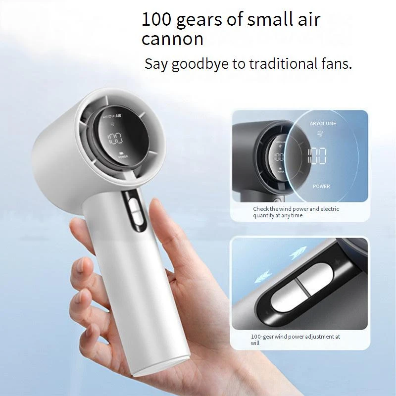 100-speed high-speed handheld fan USB charging mini outdoor portable violent turbo small fan
