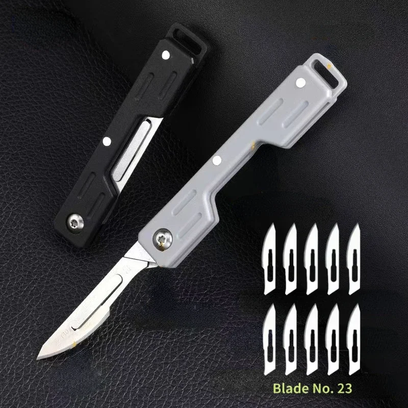 [Hot Selling] Folding Knife Stainless Steel Pocket  Detachable Blade Sharp Blade Body Outdoor Hobby Knife Craft Knife Kit