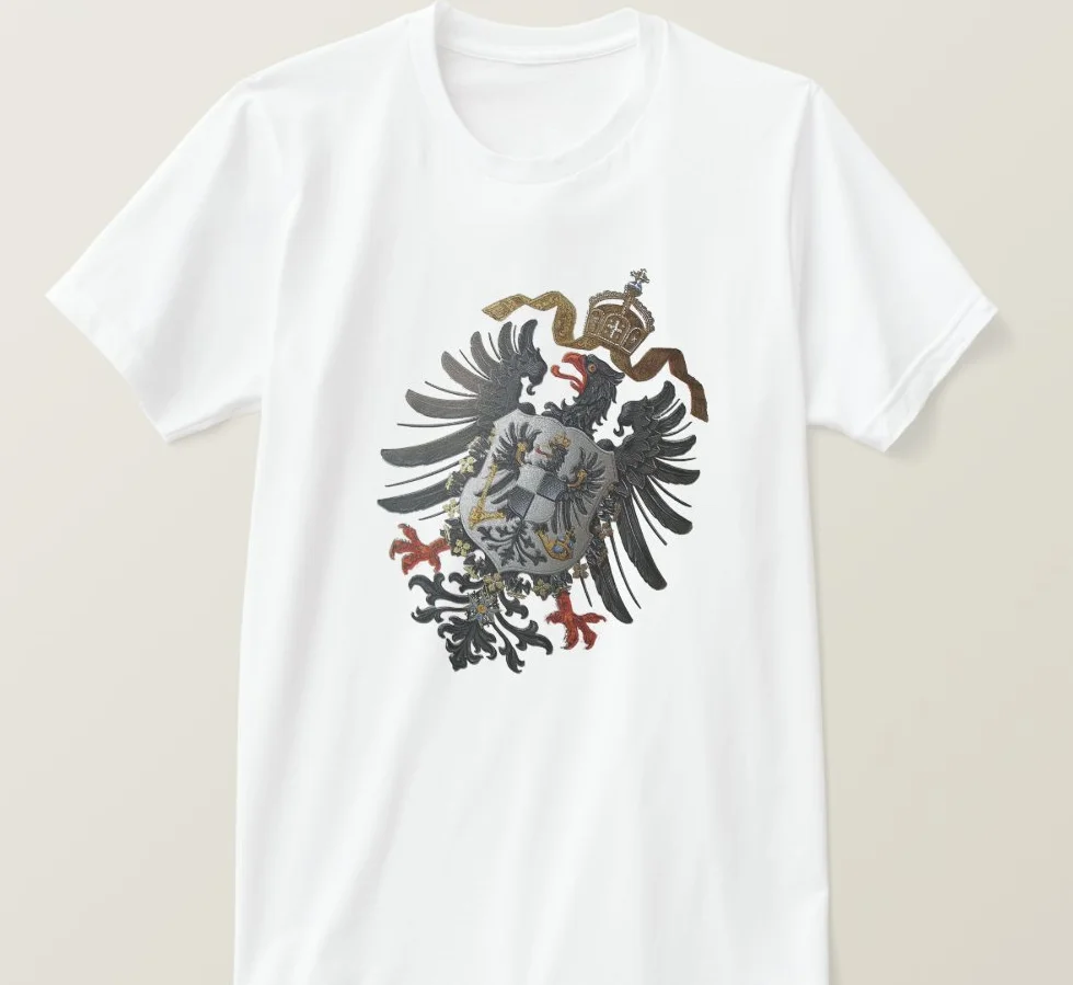 

Rare German Imperial Eagle Badge with Prussian Eagle T-Shirt New 100% Cotton Short Sleeve O-Neck Casual Mens T-shirt Streetwear