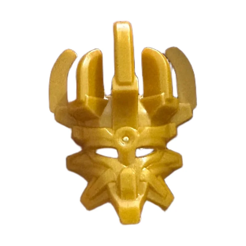 3pcs/Lot Bionicle Mask Parts Electroplated Gold Mask Headwear Building Blocks Toys Parts MOC Bricks 20477 24157 19077 view 3